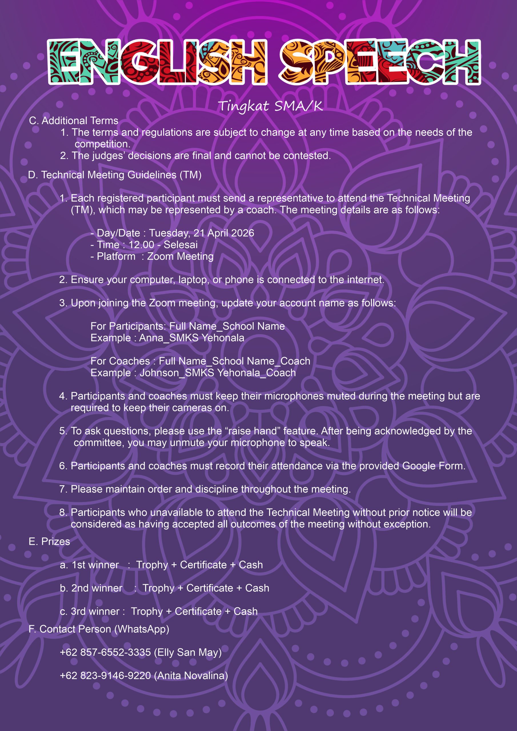 English speech SMK 3